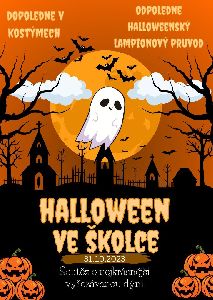 Orange & White Simple Happy Halloween Document A4