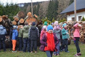 Den 4. (15.4.2023) Vycházka do lesa, Hry v přírodě, opékání párků, bazén, Just Dance, výtvarné činnosti (9)